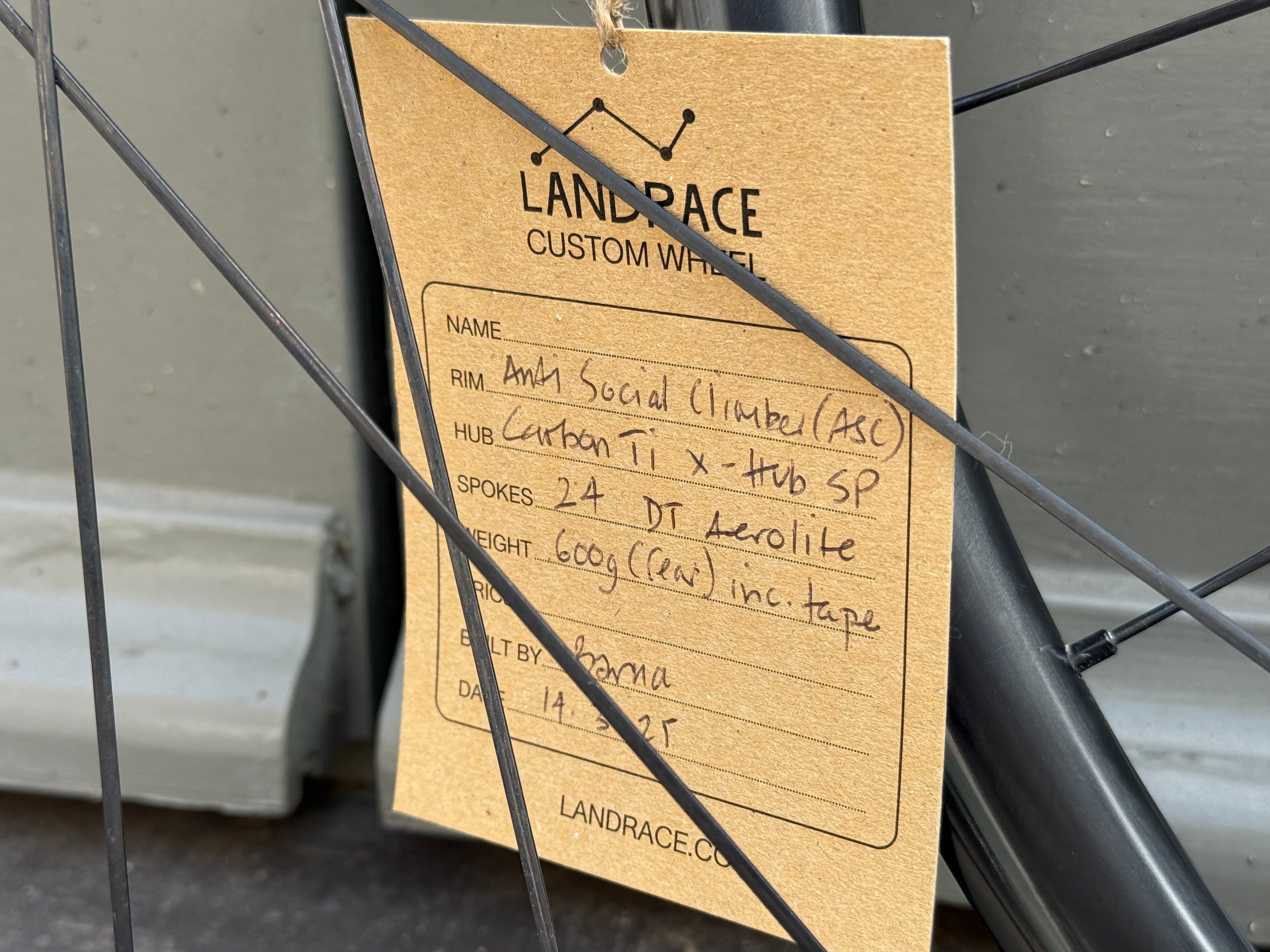 LANDRACE A.S.C. (Anti-Social Climber) carbon wheelset
